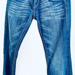 Rock Revival Blue Straight Leg Jeans size 28